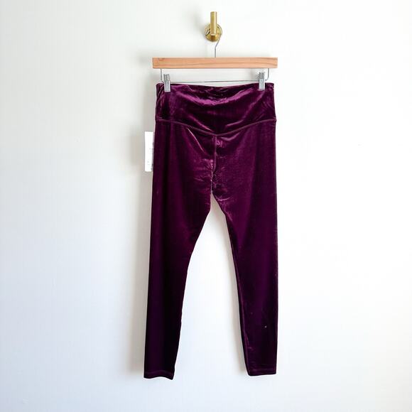 Athleta Elation Velvet High Rise Pull On Leggings in Century Plum M - Picture 4 of 12